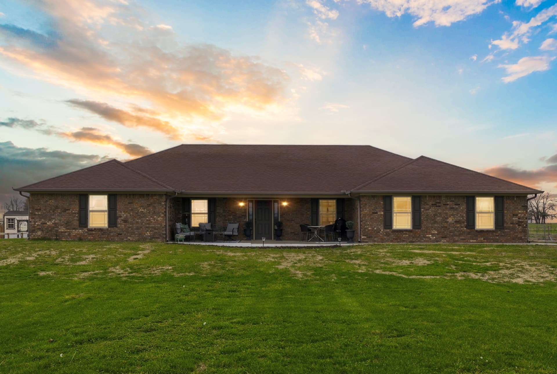 Main home sunset exterior